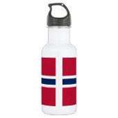 Bouteille D'eau Drapeau de la Norvège (Dos)