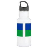 Bouteille D'eau Drapeau de la République de Komi (Dos)