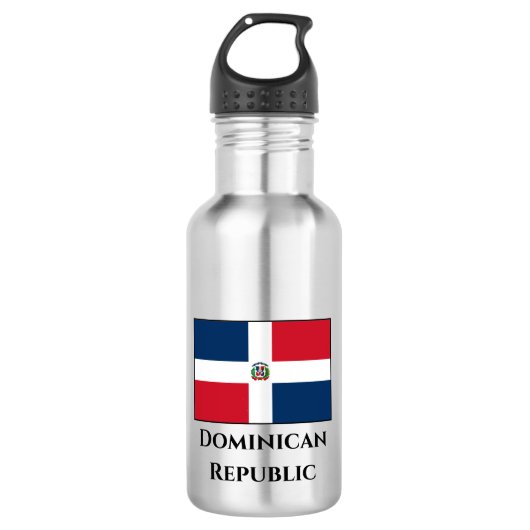 Bouteille D'eau Drapeau de la République Dominicaine (Devant)