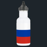 Bouteille D'eau Drapeau de la Russie<br><div class="desc">Drapeau patriotique de la Russie.</div>