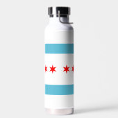 Bouteille D'eau Drapeau de la ville de Chicago (Gauche)
