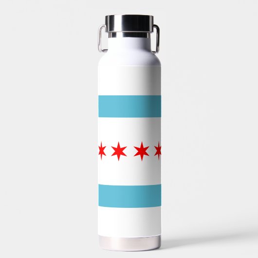 Bouteille D'eau Drapeau de la ville de Chicago (Avant)