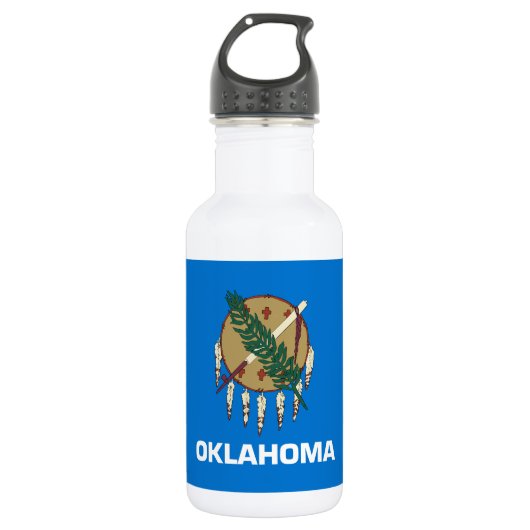 Bouteille D'eau Drapeau de l'État de l'Oklahoma (Devant)