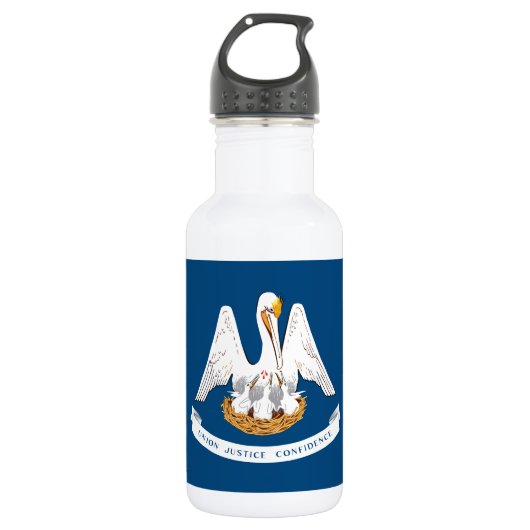 Bouteille D'eau Drapeau de l'État de Louisiane (Devant)