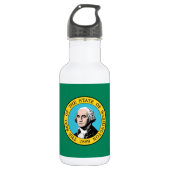 Bouteille D'eau Drapeau de l'État de Washington (Devant)