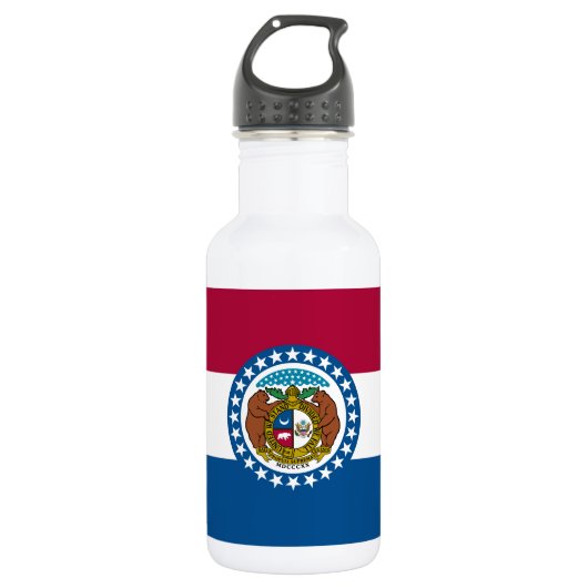 Bouteille D'eau Drapeau de l'État du Missouri (Devant)