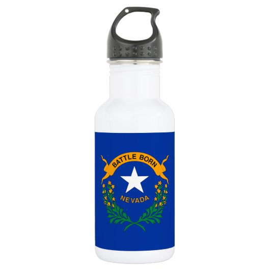 Bouteille D'eau Drapeau de l'État du Nevada (Devant)