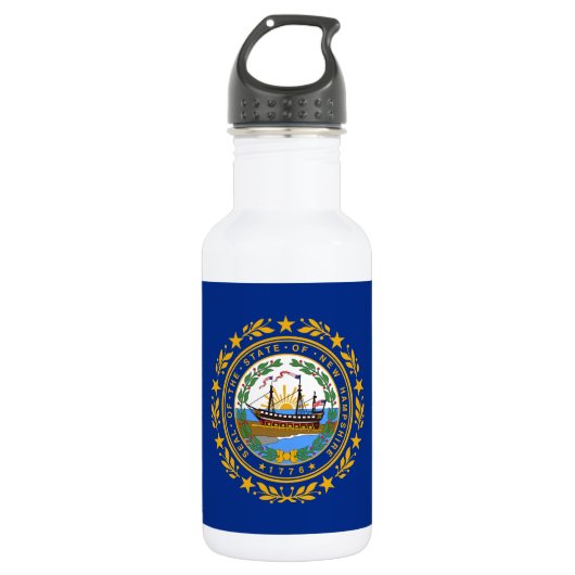 Bouteille D'eau Drapeau de l'État du New Hampshire (Devant)