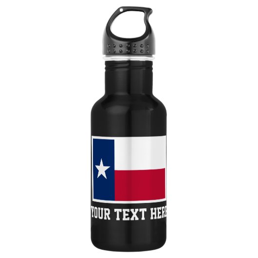 Bouteille D'eau Drapeau de l'état du Texas personnalisé boisson (Devant)