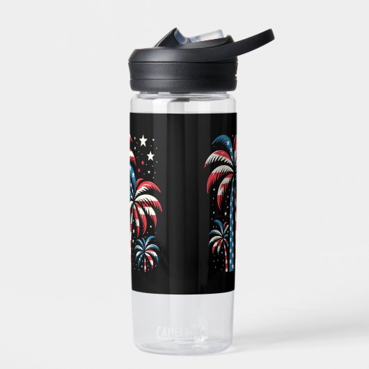 Bouteille D'eau Drapeau de l'été 4 juillet (Gauche)