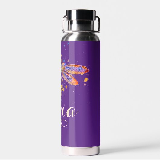 Bouteille D'eau Drapeau de libellule (Arrière)