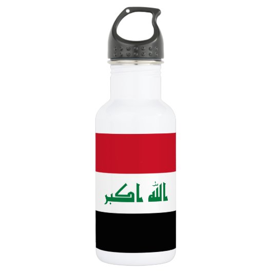 Bouteille D'eau Drapeau de l'Irak (Devant)