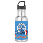 Bouteille D'eau Drapeau de Milwaukee, Wisconsin (Devant)