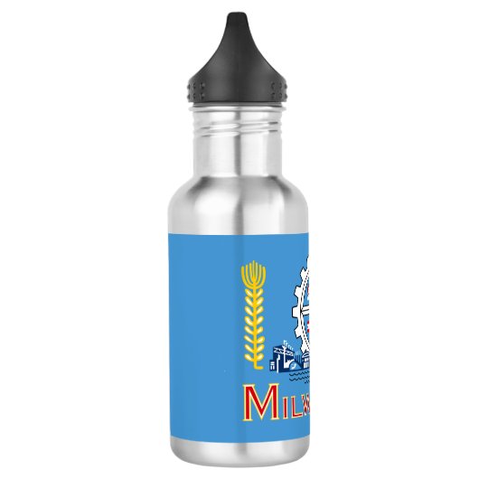 Bouteille D'eau Drapeau de Milwaukee, Wisconsin (Gauche)