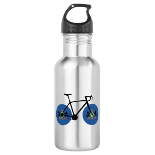 Bouteille D'eau Drapeau de Pennsylvanie à vélo