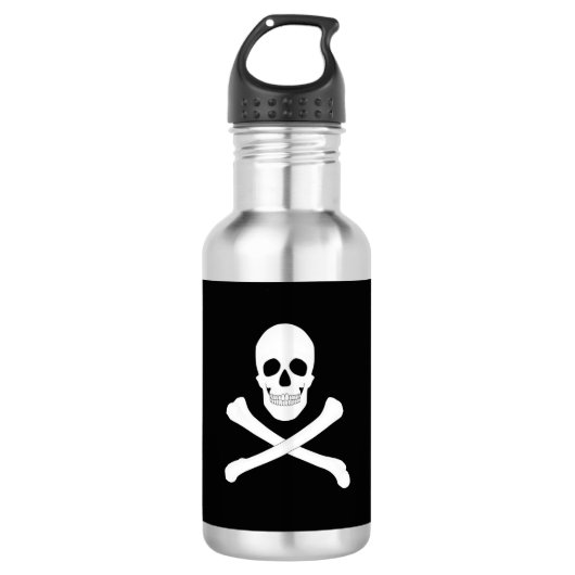 Bouteille D'eau Drapeau de pirate (Jolly Roger) (Devant)