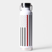 Bouteille D'eau Drapeau de pompier papa mince Red Line (Avant)