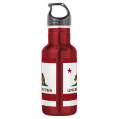 Bouteille D'eau Drapeau de République de Long Beach la Californie (Dos)