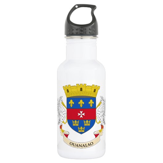 Bouteille D'eau Drapeau de Saint-Barthélemy (Devant)
