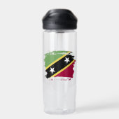 Bouteille D'eau Drapeau de Saint-Kitts-et-Nevis (Arrière)