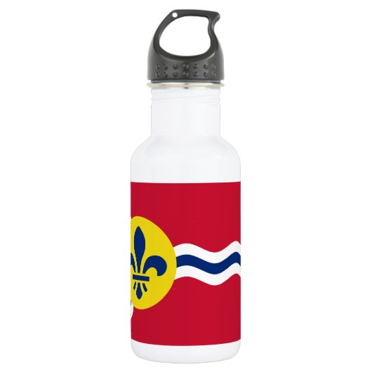 Bouteille D'eau Drapeau de Saint-Louis sur Liberty Bottle (Devant)