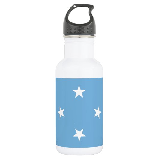 Bouteille D'eau Drapeau des États fédérés de Micronésie (Devant)