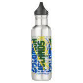 Bouteille D'eau Drapeau des Îles Salomon Patriotique (Gauche)