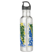 Bouteille D'eau Drapeau des Îles Salomon Patriotique (Dos)