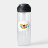 Bouteille D'eau Drapeau des îles Vierges américaines (Arrière)