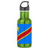 Bouteille D'eau Drapeau du Congo Kinshasa (Devant)