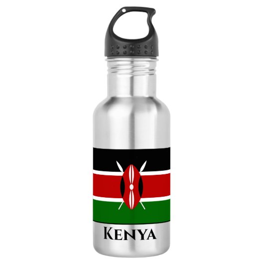 Bouteille D'eau Drapeau du Kenya (Devant)