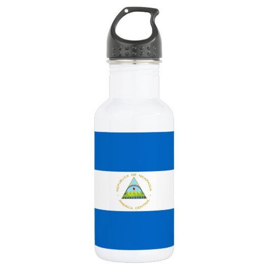 Bouteille D'eau Drapeau du Nicaragua (Devant)