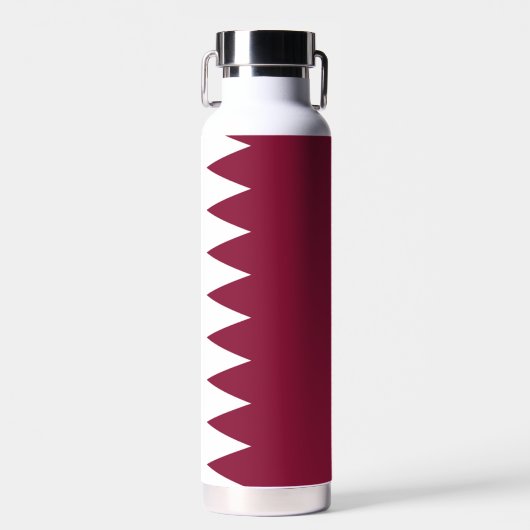 Bouteille D'eau Drapeau du Qatar (Avant)