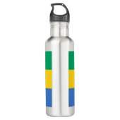 Bouteille D'eau Drapeau gabonais (Gabon) (Dos)
