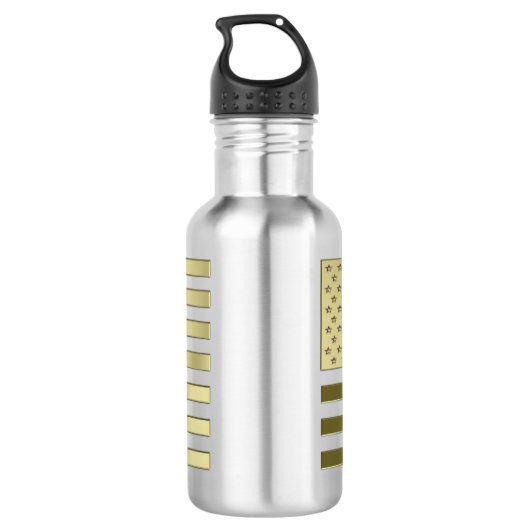 Bouteille D'eau Drapeau Gold American (Dos)