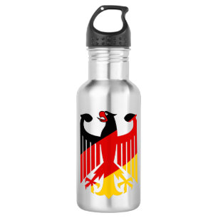 Bouteille D'eau Drapeau impérial allemand double aigle noir