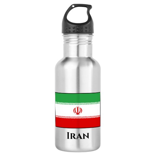 Bouteille D'eau Drapeau Iran (Iran) (Devant)