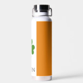 Bouteille D'eau Drapeau irlandais St Patrick avec Shamrock | Perso (Arrière)