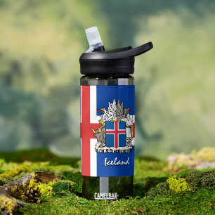 Bouteille D'eau Drapeau islandais patriotique