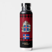 Bouteille D'eau Drapeau islandais Rustique Vacuum Isolé (Gauche)