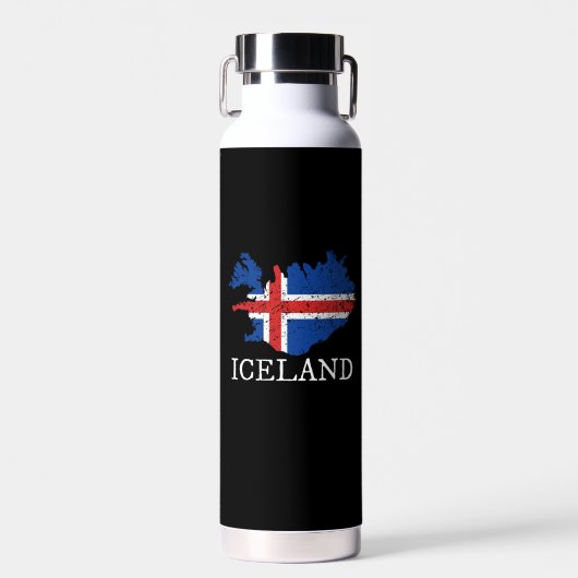 Bouteille D'eau Drapeau Islande (Avant)