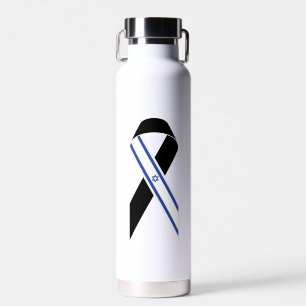 Bouteille D'eau Drapeau israélien ruban noir