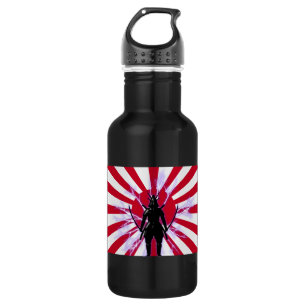 Bouteille D'eau Drapeau japonais et Soleil Levant Samurai Guerrier