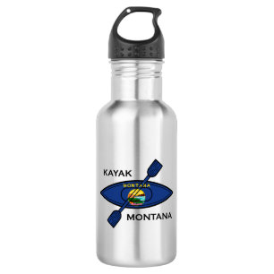 Bouteille D'eau Drapeau Kayak Montana
