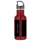 Bouteille D'eau Drapeau Motif de point de Trinité-et-Tobago avec n (Dos)