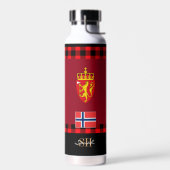 Bouteille D'eau Drapeau Norvégien Rustique Vacuum Isolé (Gauche)