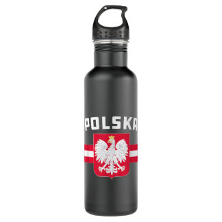 Bouteille D'eau Drapeau Polska Pologne Aigle blanc polonais