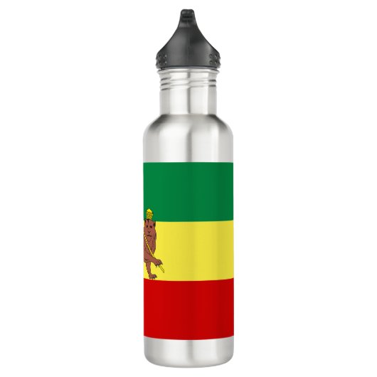 Bouteille D'eau Drapeau rastafarien (Rastafarianisme) (Rasta) (Droite)
