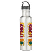 Bouteille D'eau Drapeau Sri Lanka Gorgetic patriotique (Dos)