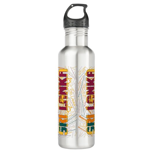 Bouteille D'eau Drapeau Sri Lanka Gorgetic patriotique (Devant)